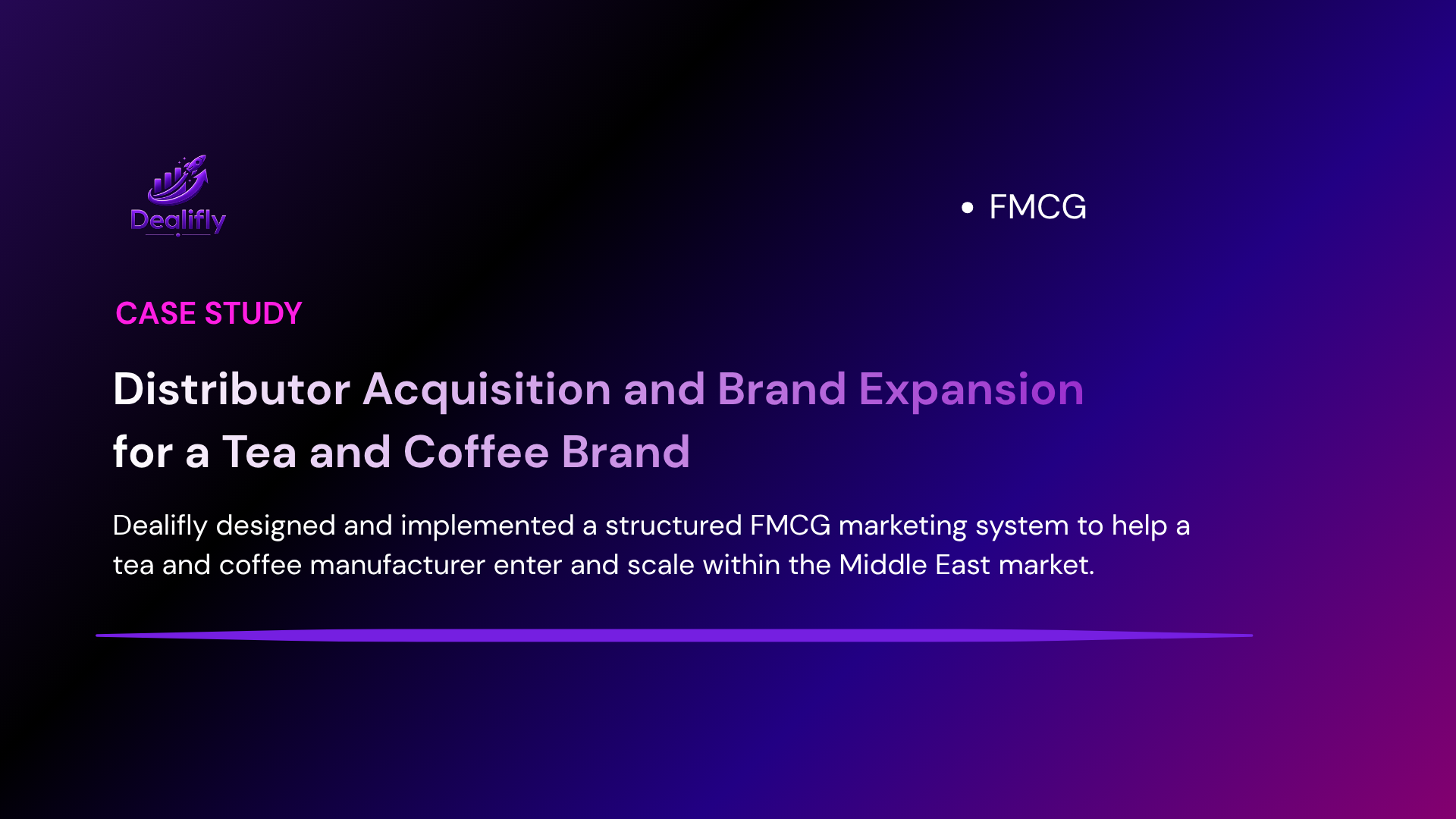 Dealifly case study cover for distributor acquisition and brand expansion for a tea and coffee brand